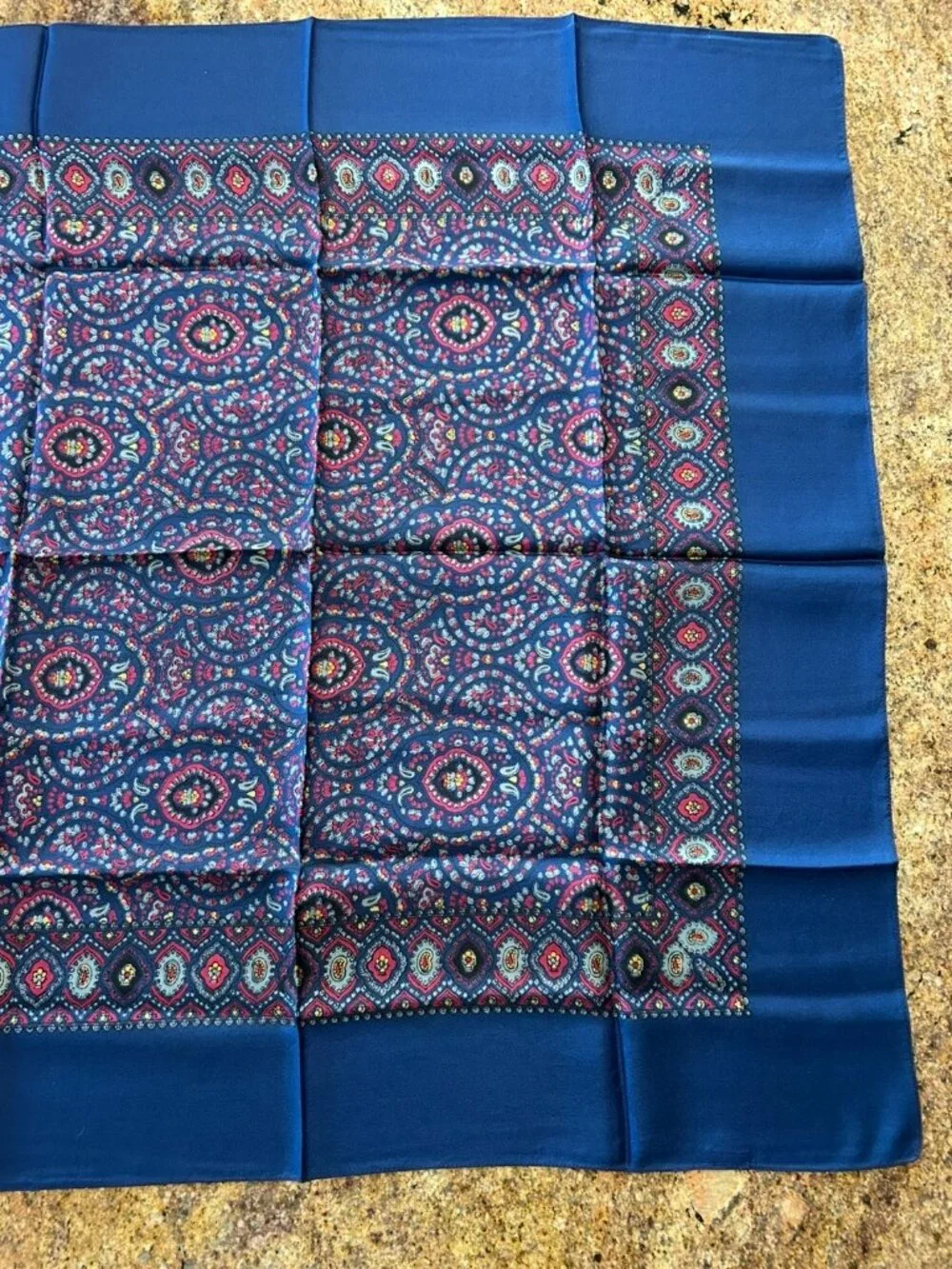 Vintage Liberty of London Blue Silk Scarf